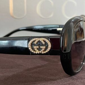 Gucci Crystal Logo GG Women Sunglasses